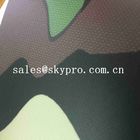 Tipis 0.5mm tebal PVC dilapisi kain lembaran plastik Kamuflase 210T Polyester dicetak kain