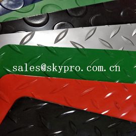 Lembar Plastik Colorful berlian embossing tikar, PVC lantai garasi tikar