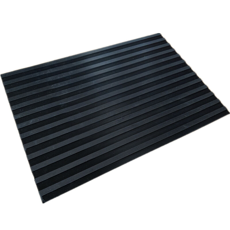 Custom-Made Wide Narrow Striped Anti-Slip Rubber Sheet Wear-Resistant Shock-Absorbing Industrial Insulation Rubber Mat Cutting